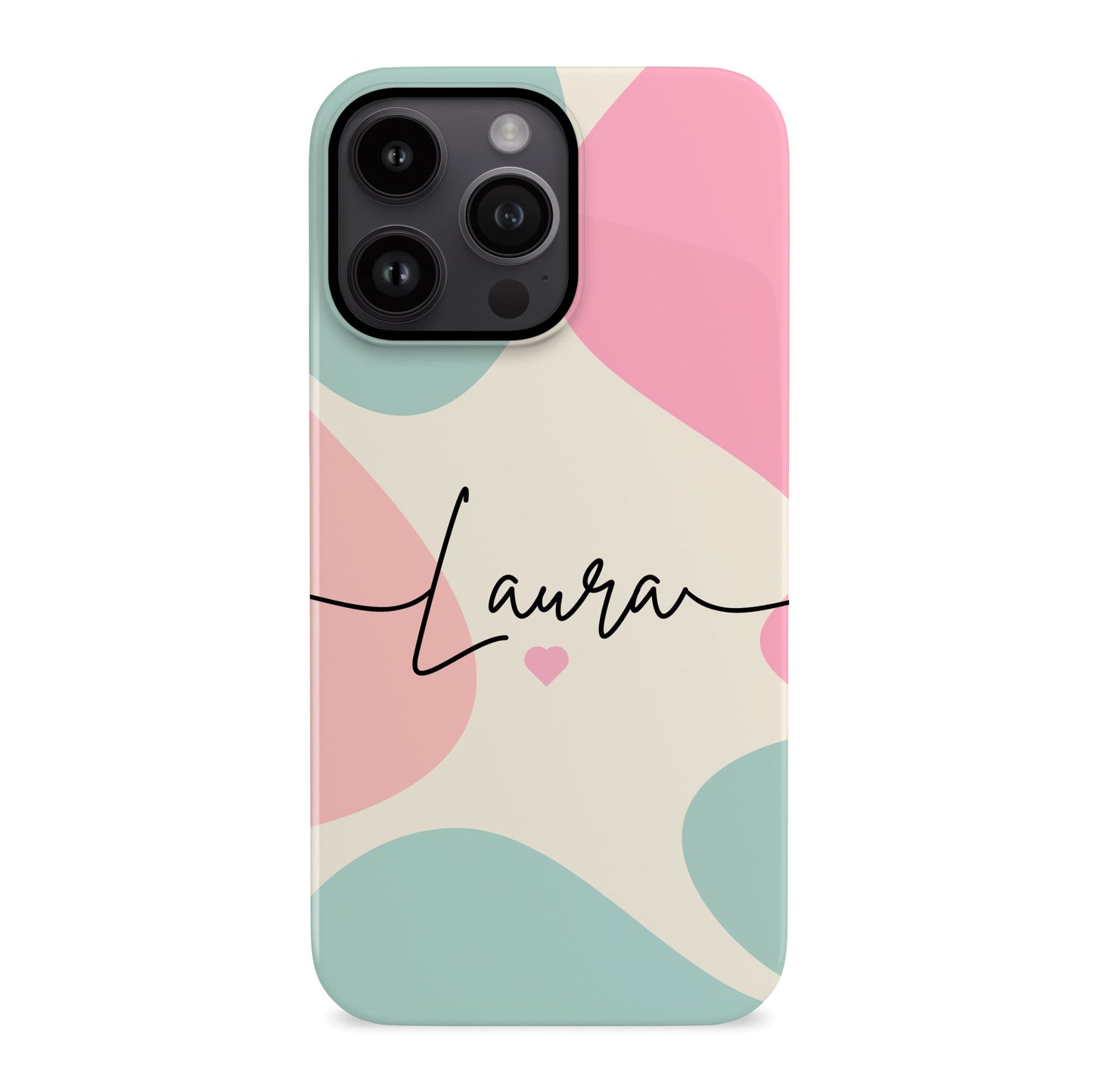 Baby Pink and Blue Personalised Abstract Case Phone Case