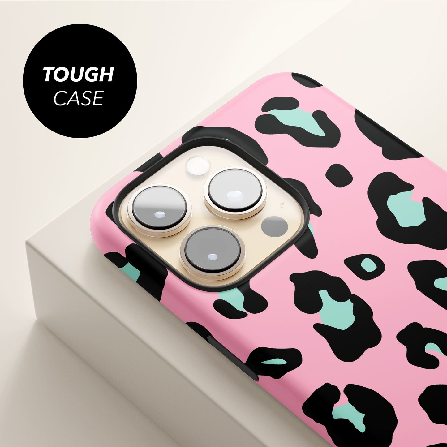 Personalised Pink And Blue Leopard Print Case Phone Case