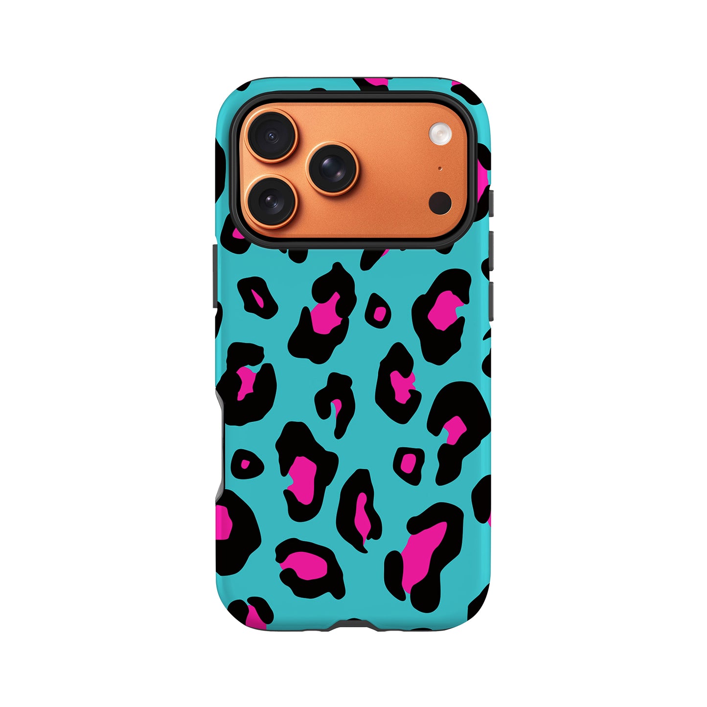 Blue and Pink Leopard Spots Case iPhone 17 Pro Phone Case