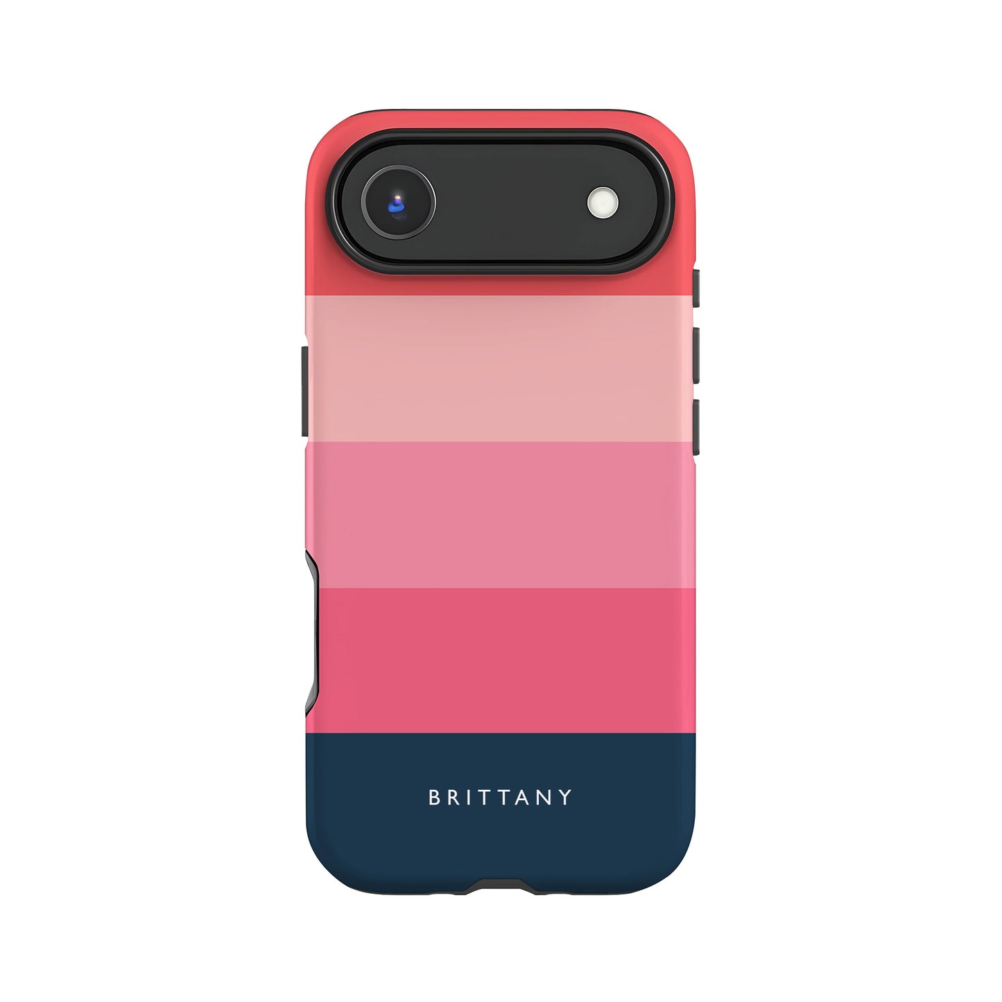 Pink and Navy Stripe Phone Case iPhone 17 Air Phone Case