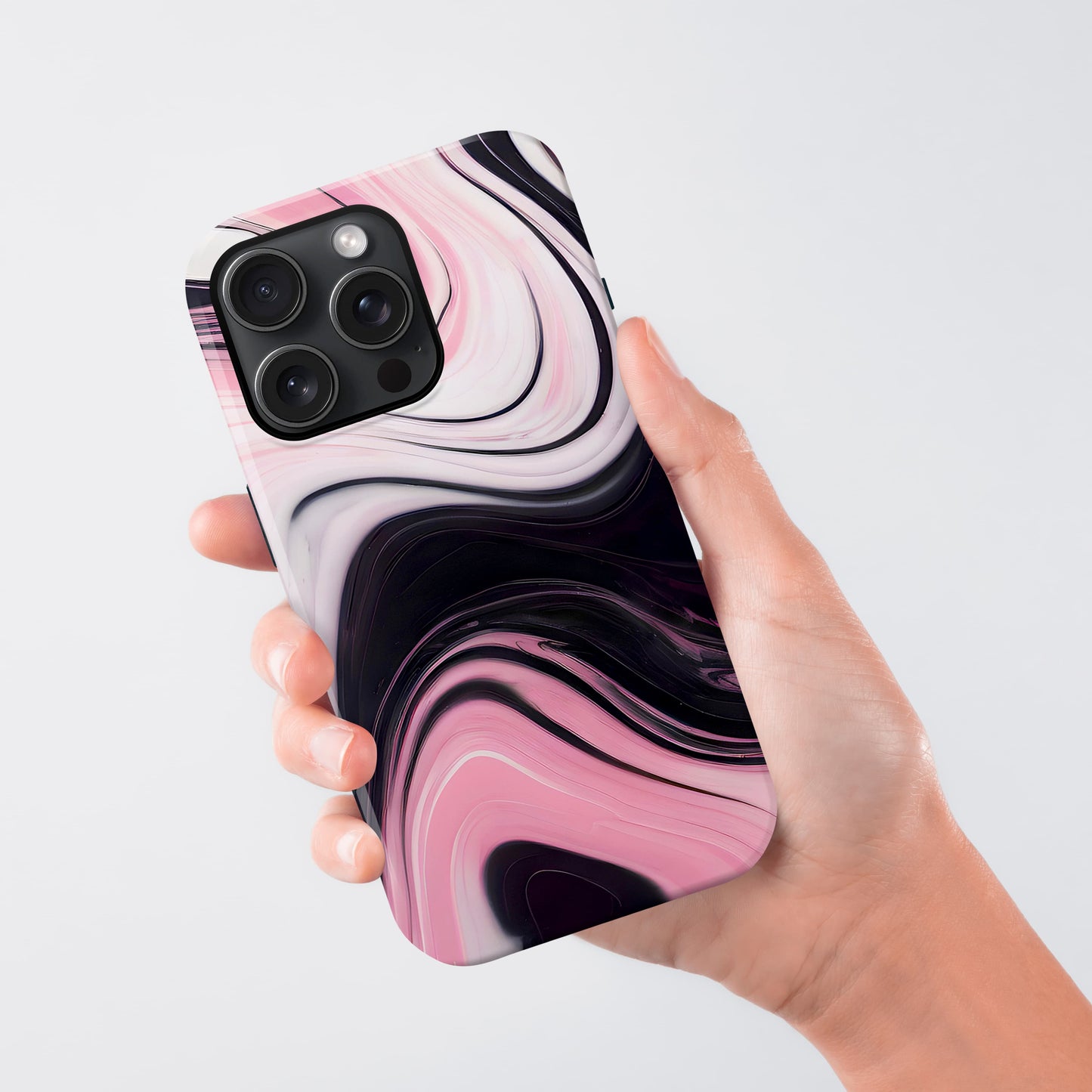 Black and Pink Swirl Print Case Phone Case