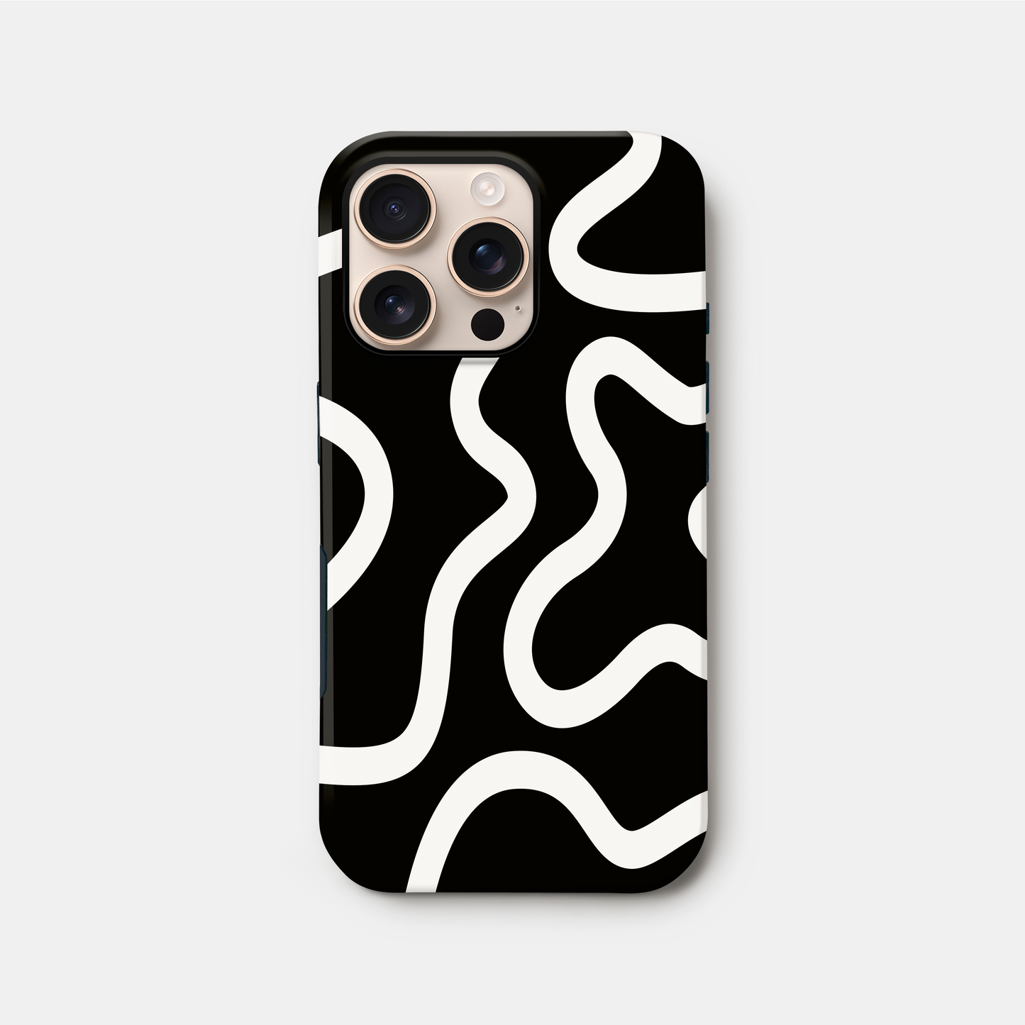 Black & White Doodle Lines Case iPhone 16 Phone Case