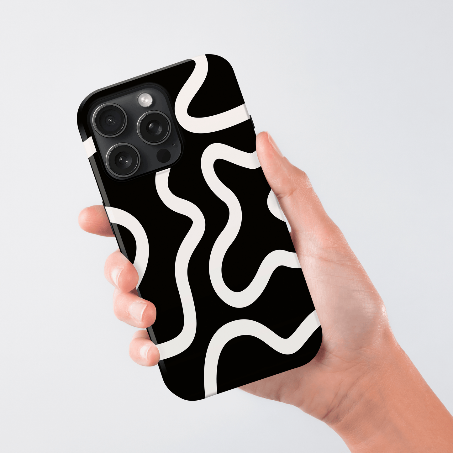 Black & White Doodle Lines Case Phone Case