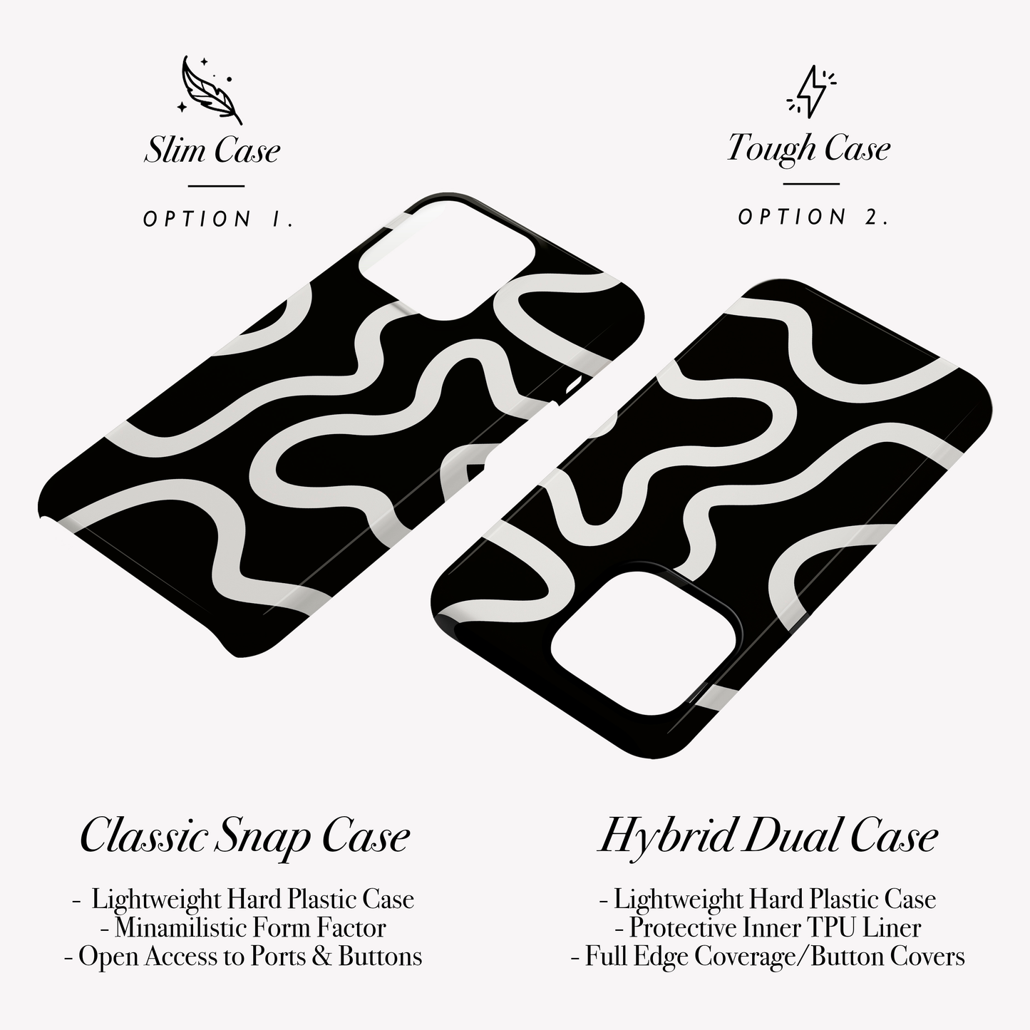 Black & White Doodle Lines Case Phone Case
