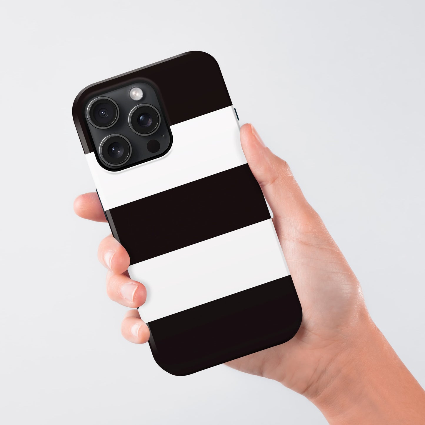 Black Stripes Personalised Text Case Phone Case