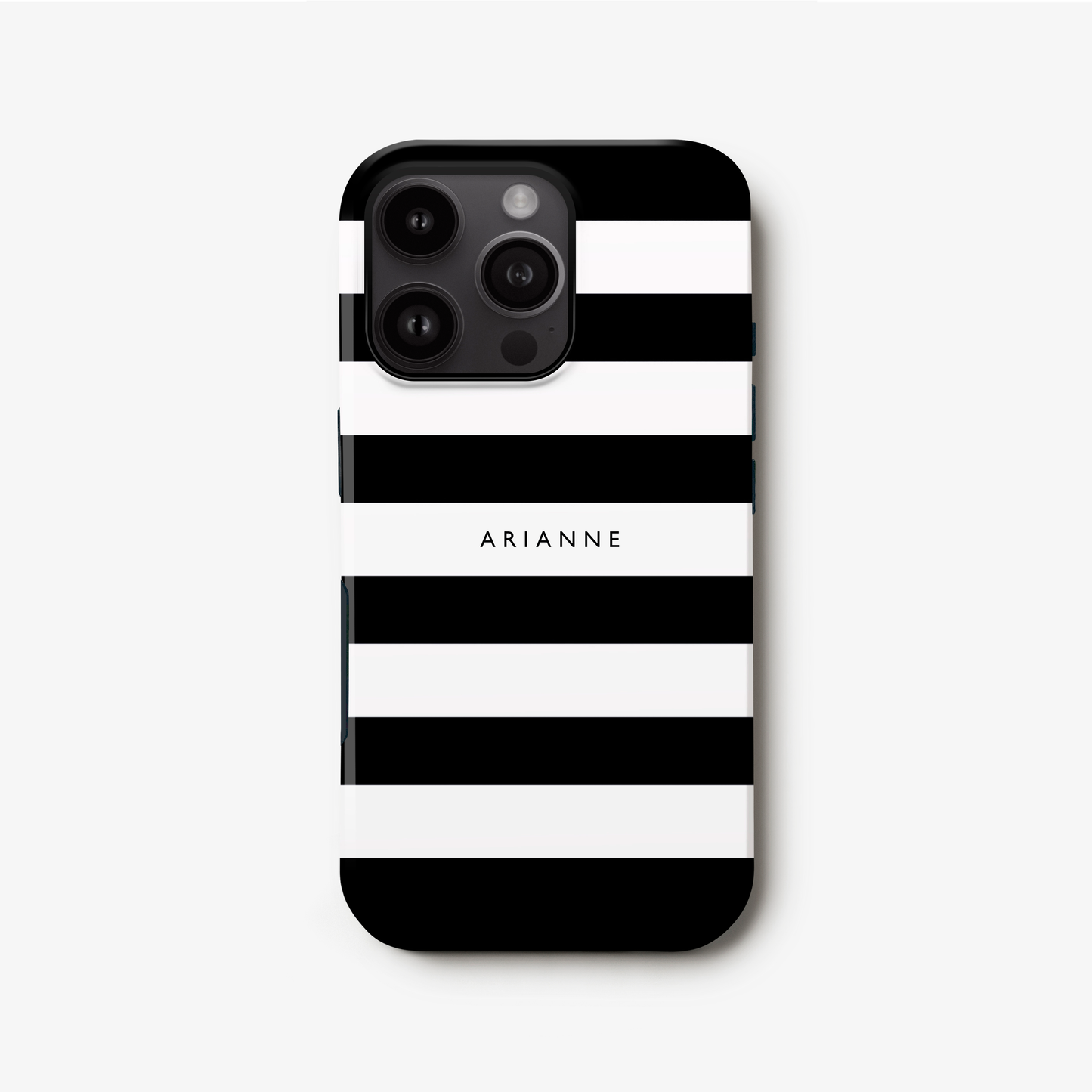 Black Stripes Custom Name Case iPhone 16 Phone Case