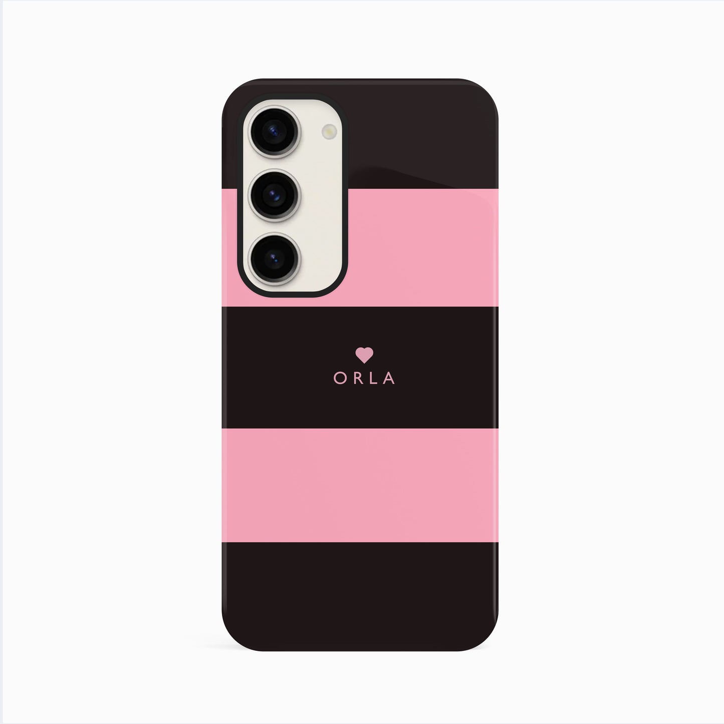 Custom Pink And Black Stripes Case Phone Case