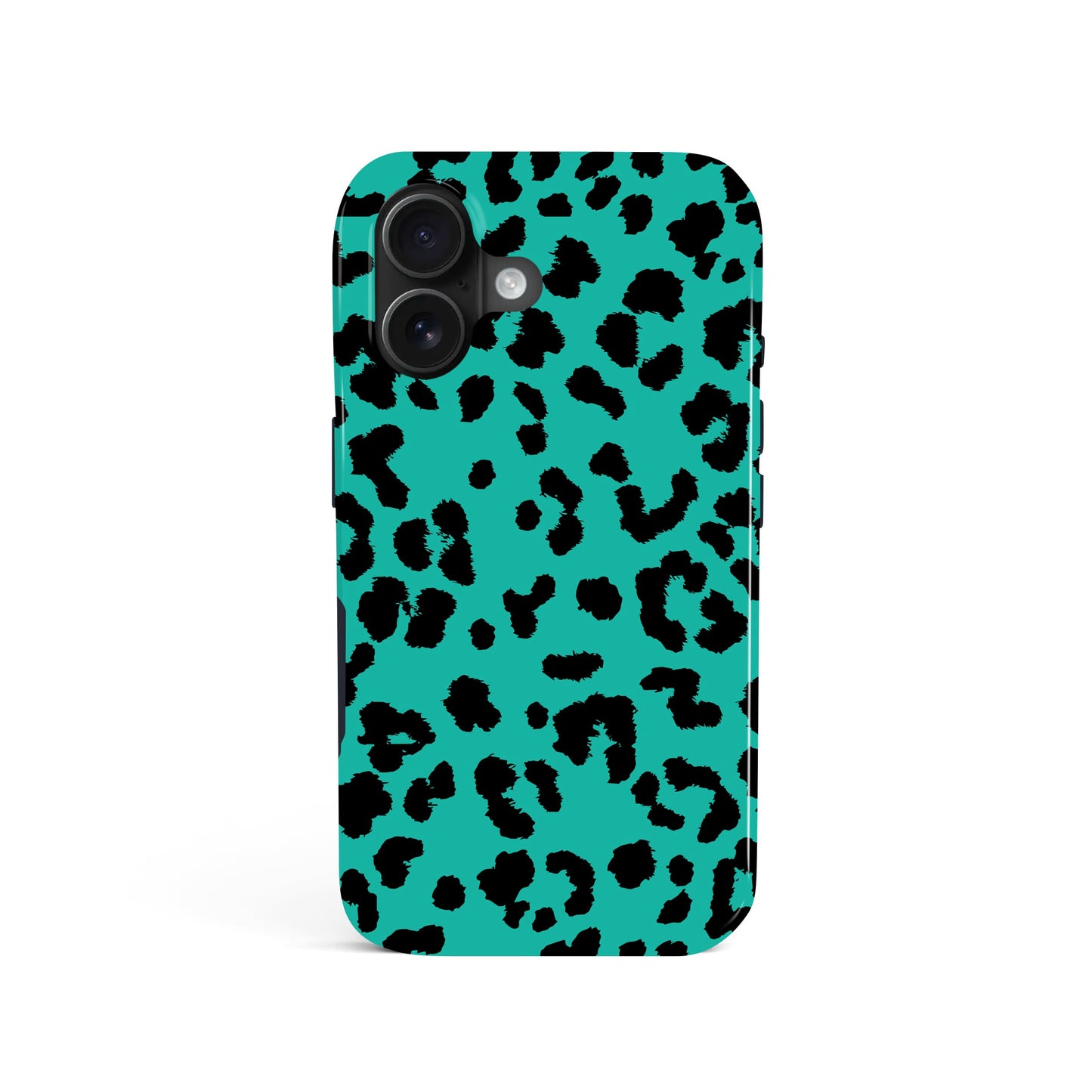 Blue And Black Leopard Print Pattern Case iPhone 16 Phone Case