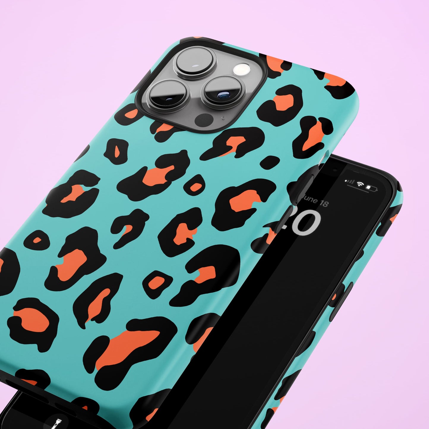 Orange and Blue Leopard Print Personalised Case Phone Case