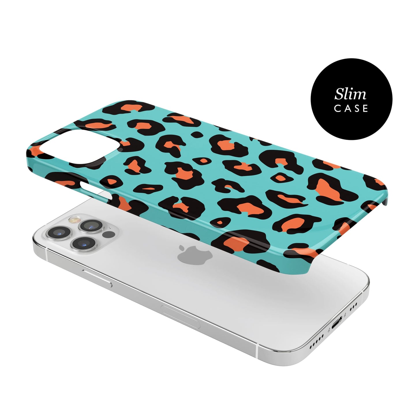 Orange and Blue Leopard Print Personalised Case Phone Case