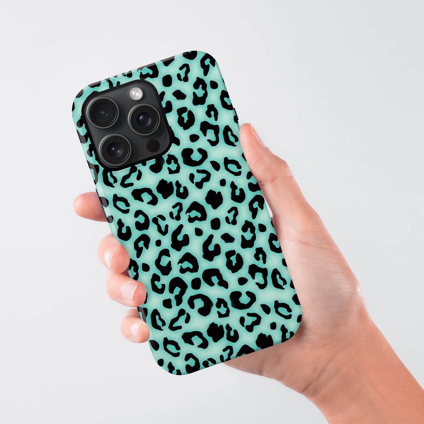 Blue Blush Leopard Print Magsafe Case Phone Case