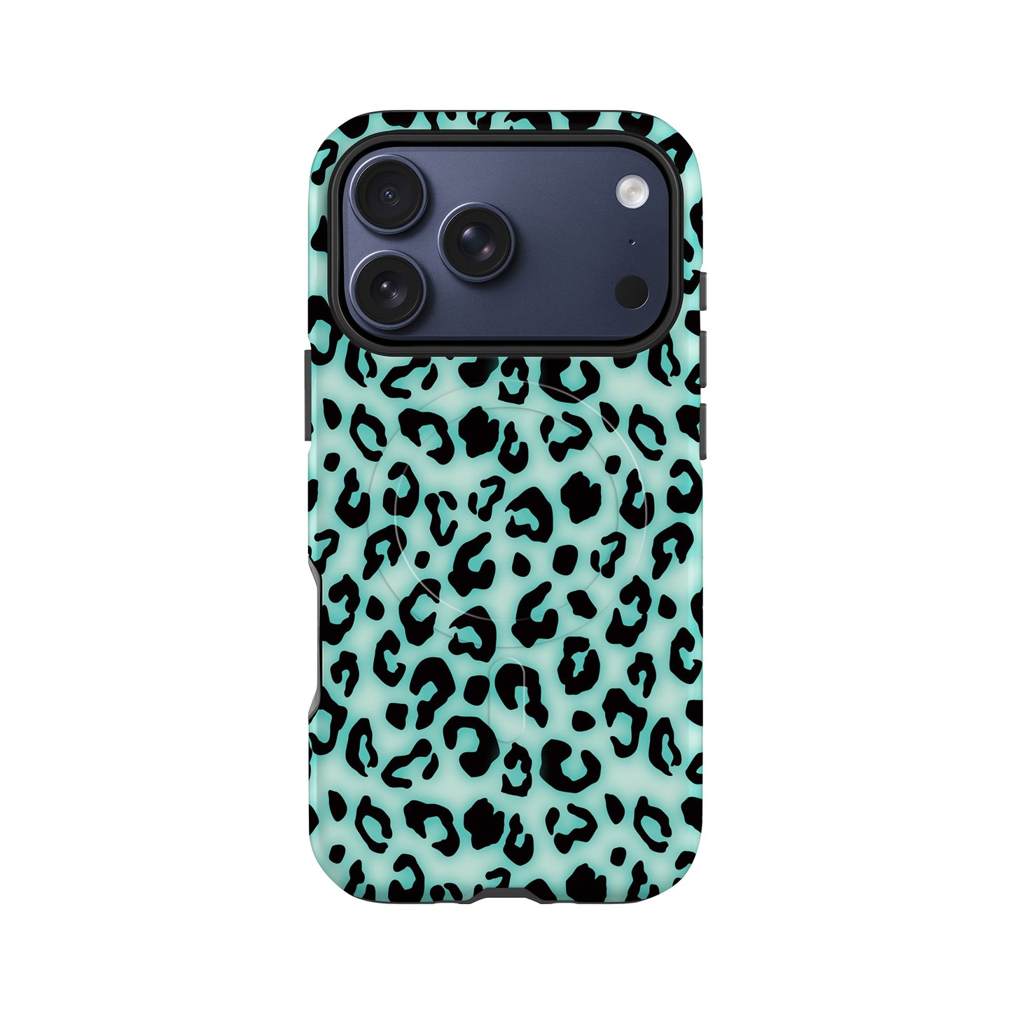 Blue Blush Leopard Print Magsafe Case