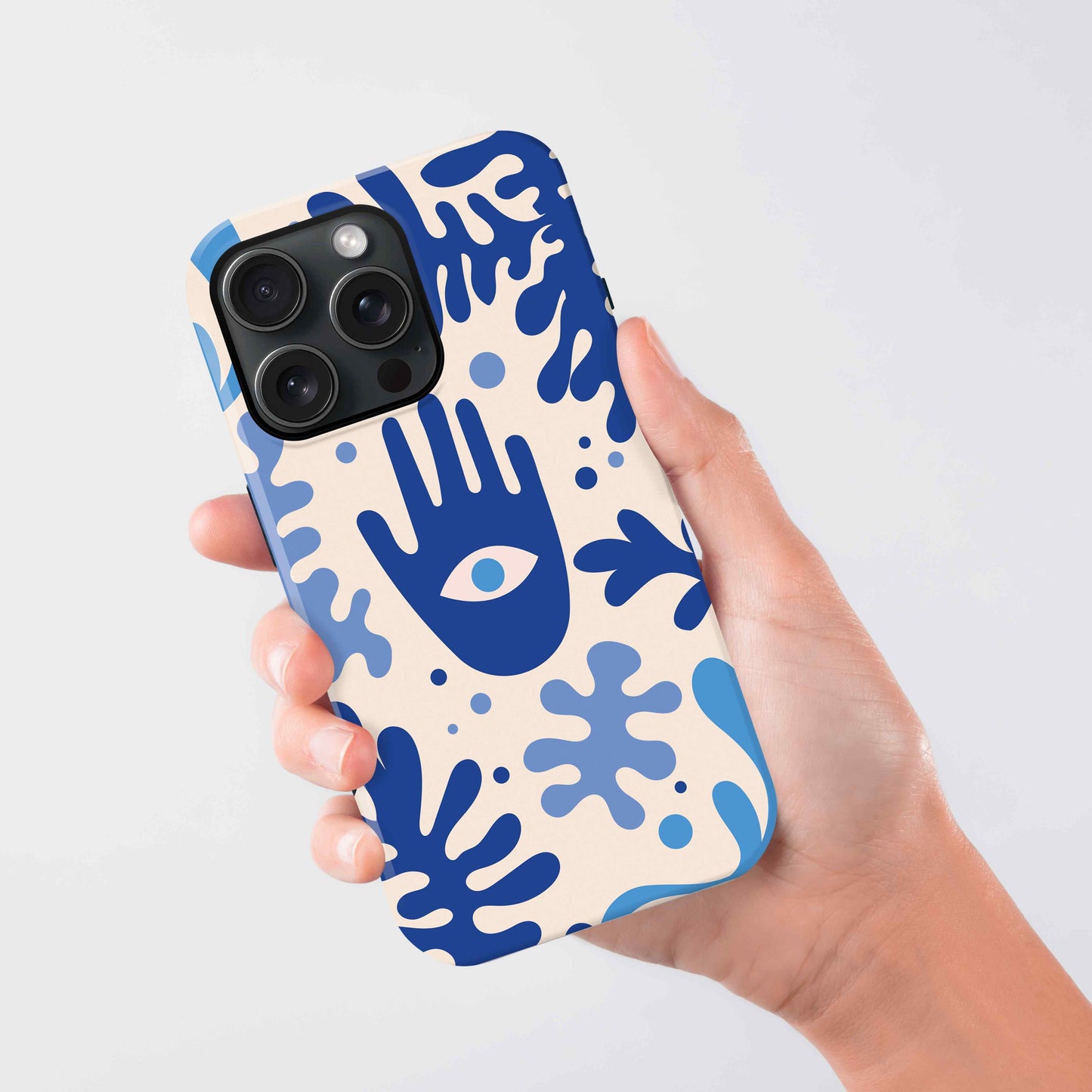 Blue Abstract Evil Eye Print Case Phone Case