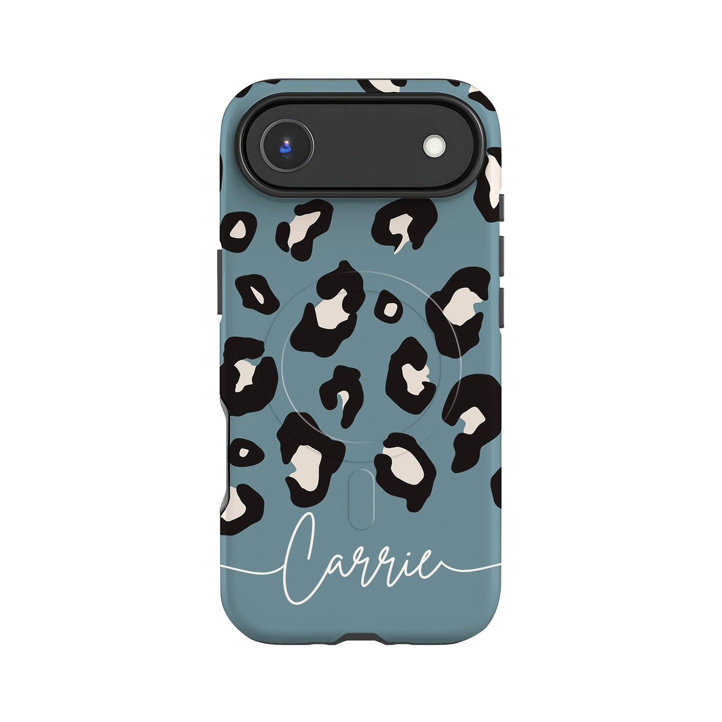 Blue Leopard Print Custom Magsafe Case