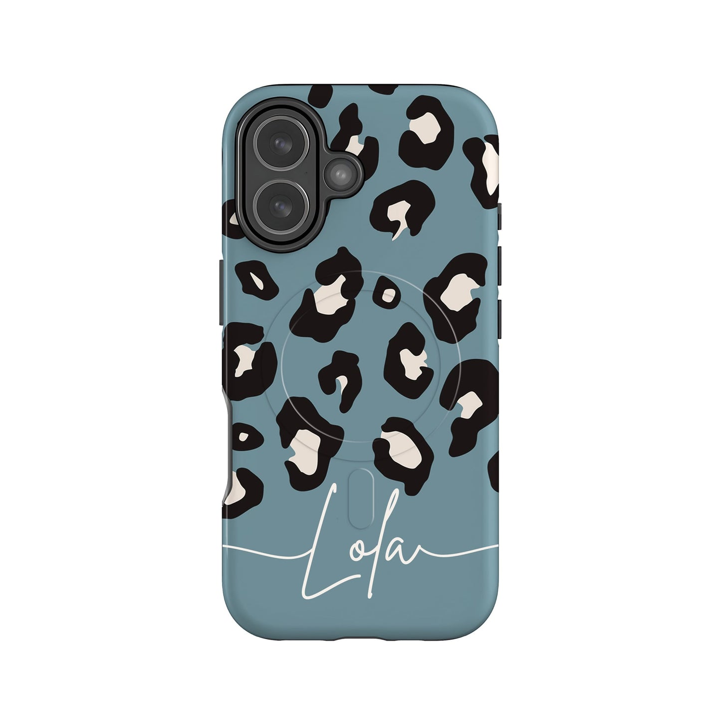 Blue Leopard Print Custom Magsafe Case