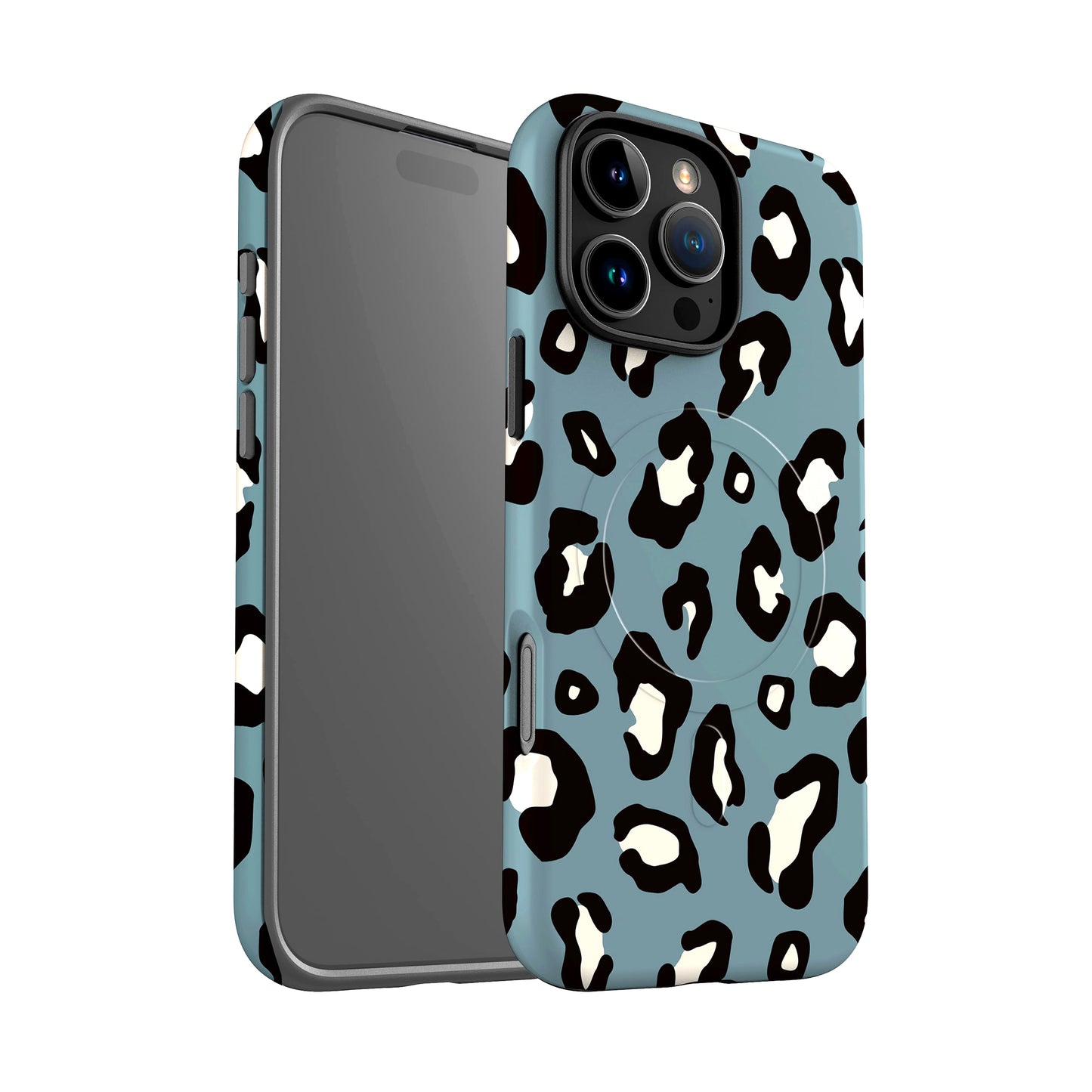 Muted Blue Leopard Print Magsafe Case