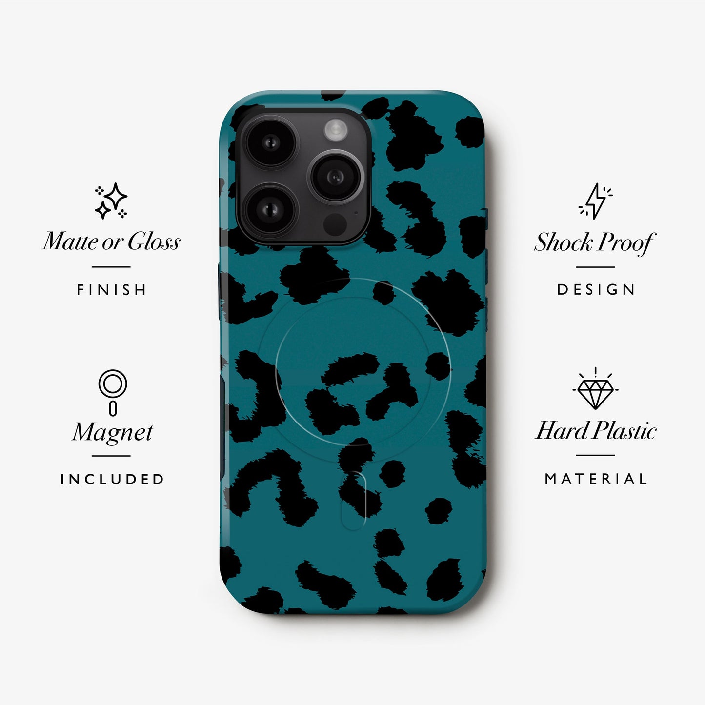 Blue Leopard Print Magsafe Case