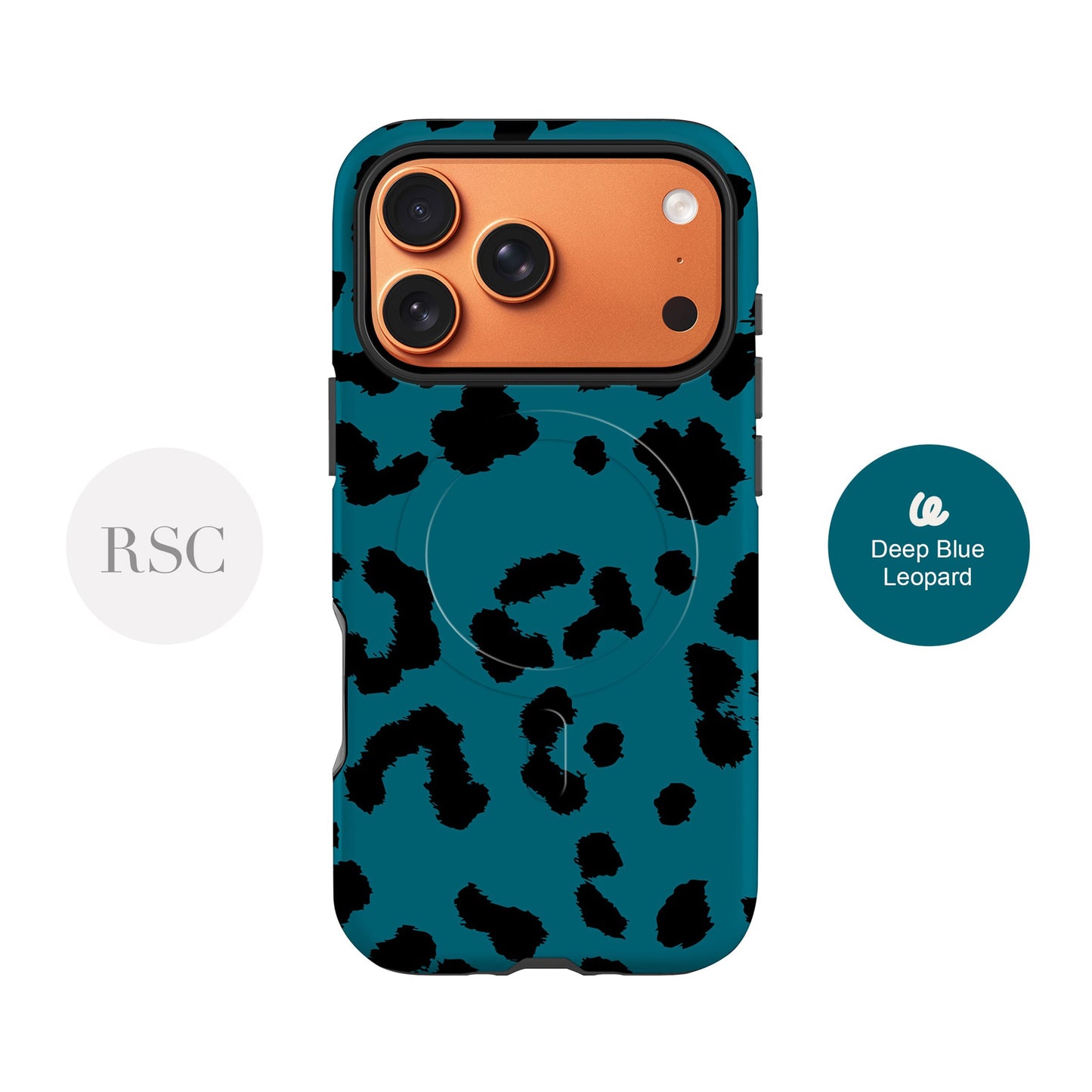 Blue Leopard Print Magsafe Case