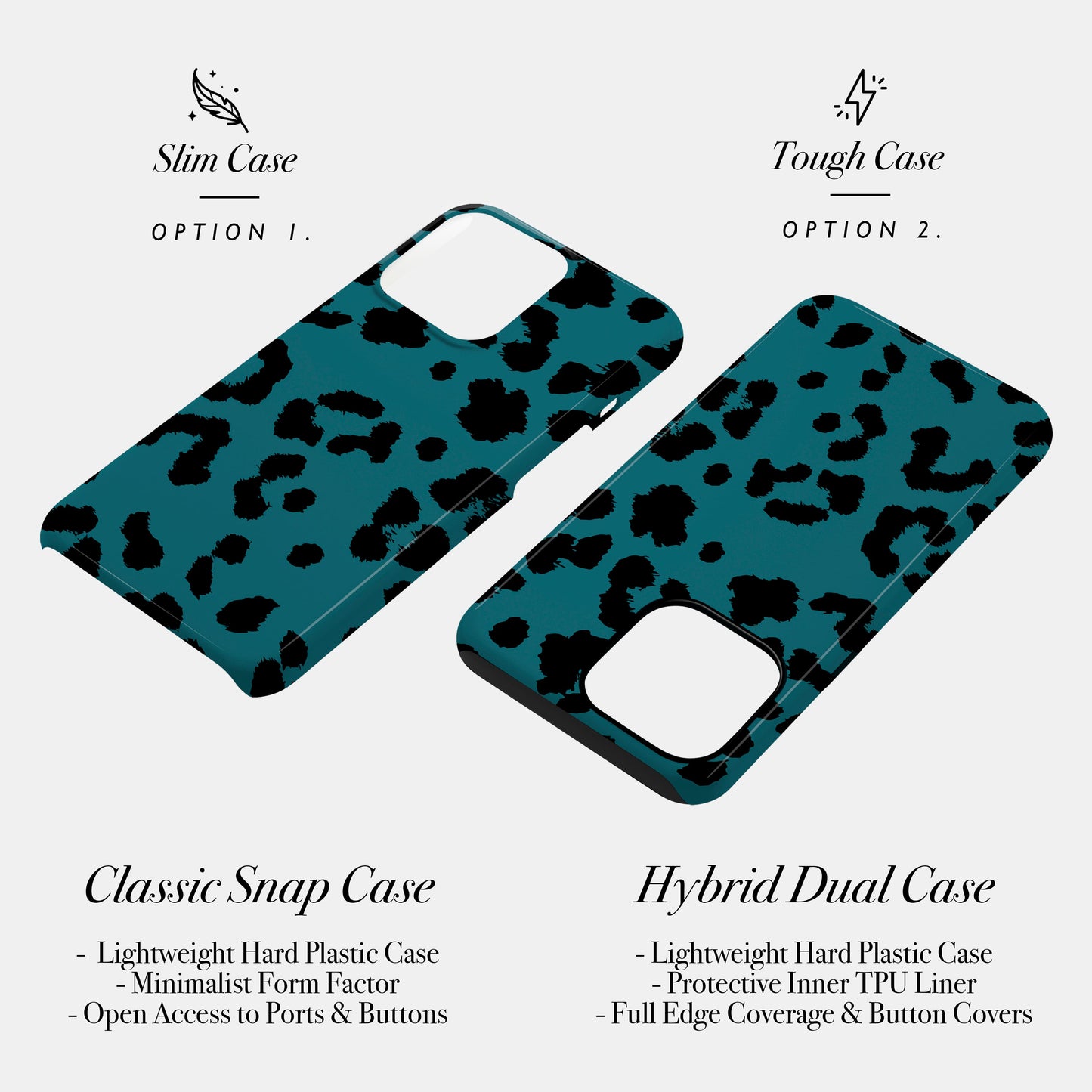 Blue Leopard Print Phone Case Phone Case