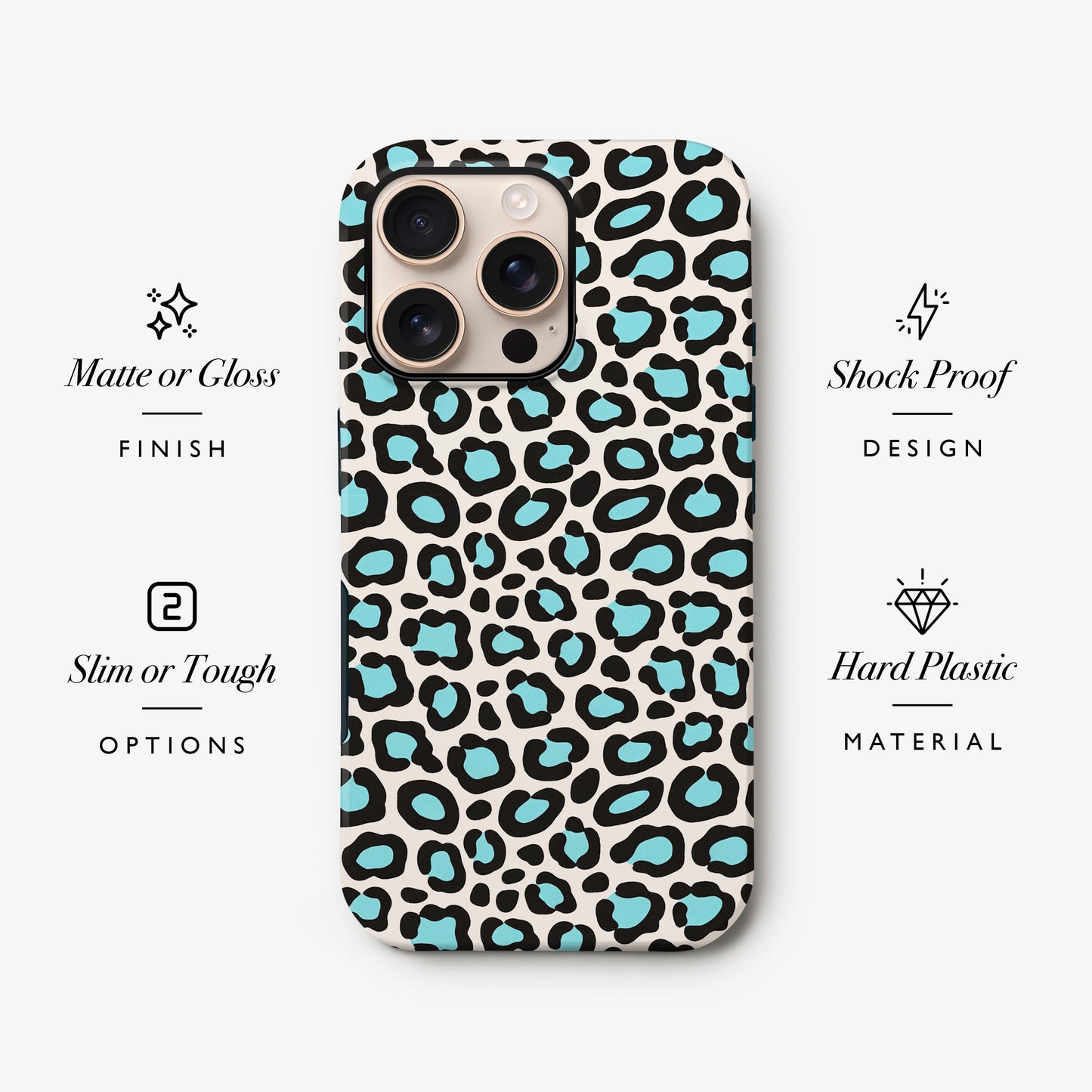 Blue Leopard Print Spots Case Phone Case