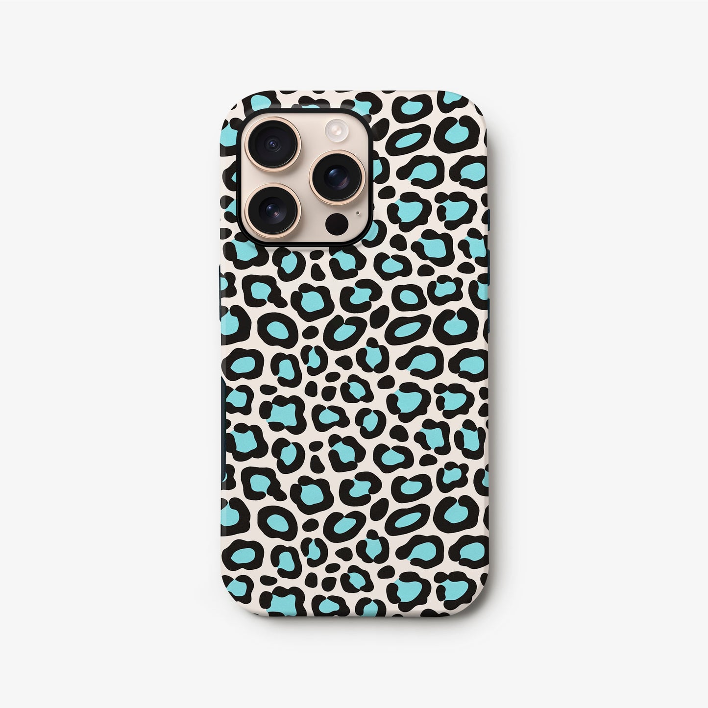 Blue Leopard Print Spots Case iPhone 16 Phone Case