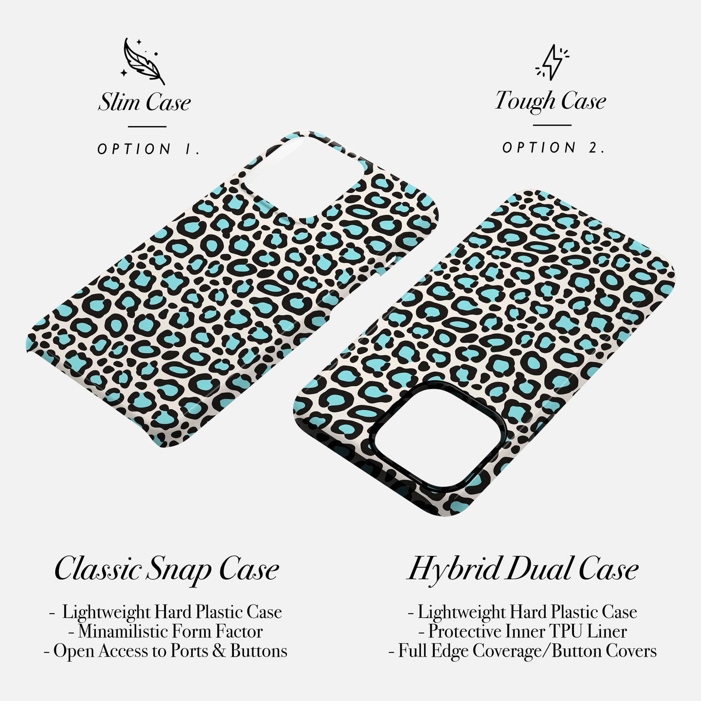 Blue Leopard Print Spots Case Phone Case