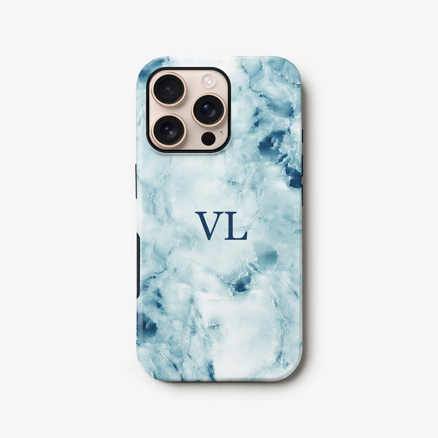 Blue Marble Personalised Initials Phone Case iPhone 16 Phone Case