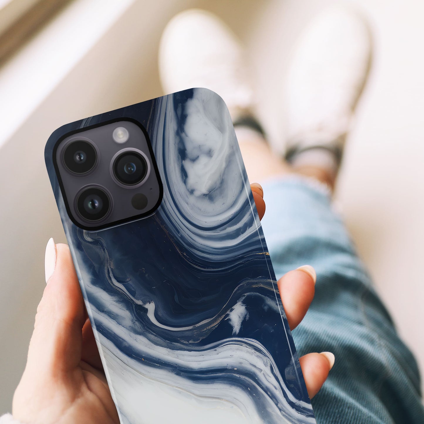 Blue Swirl Personalised Phone Case Phone Case