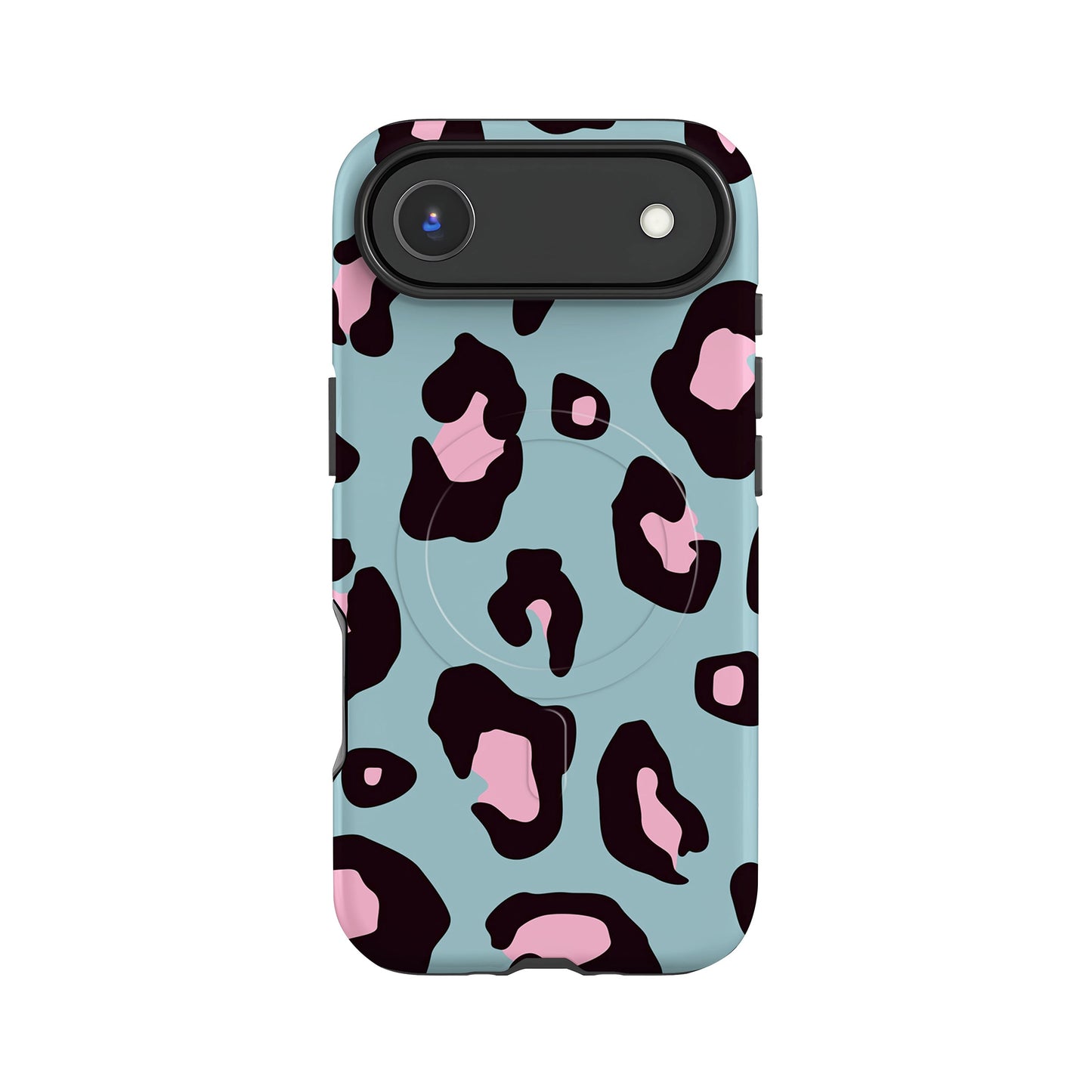 Blue and Pink Leopard Print Magsafe Case
