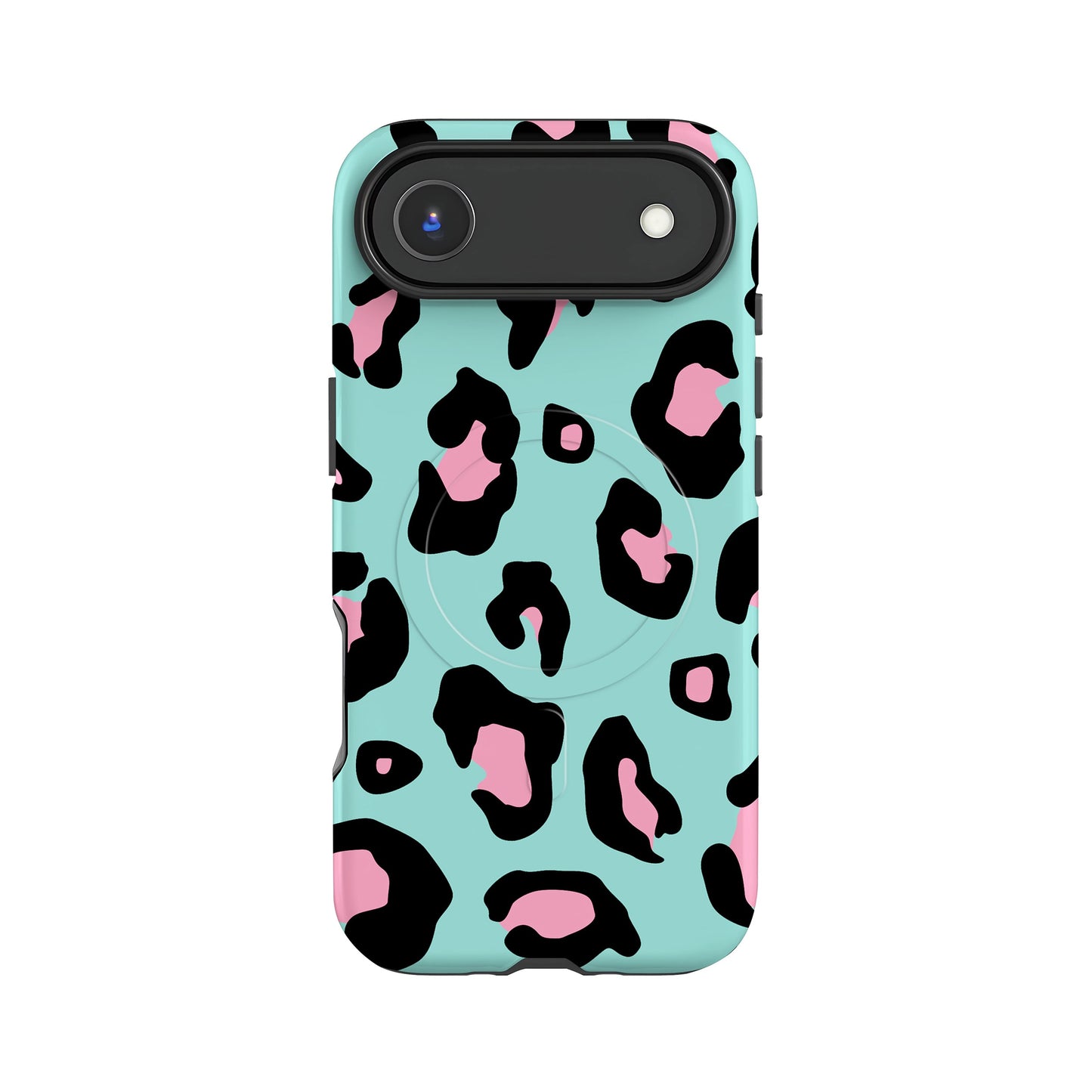 Blue Pink Ice Leopard Print Magsafe Case