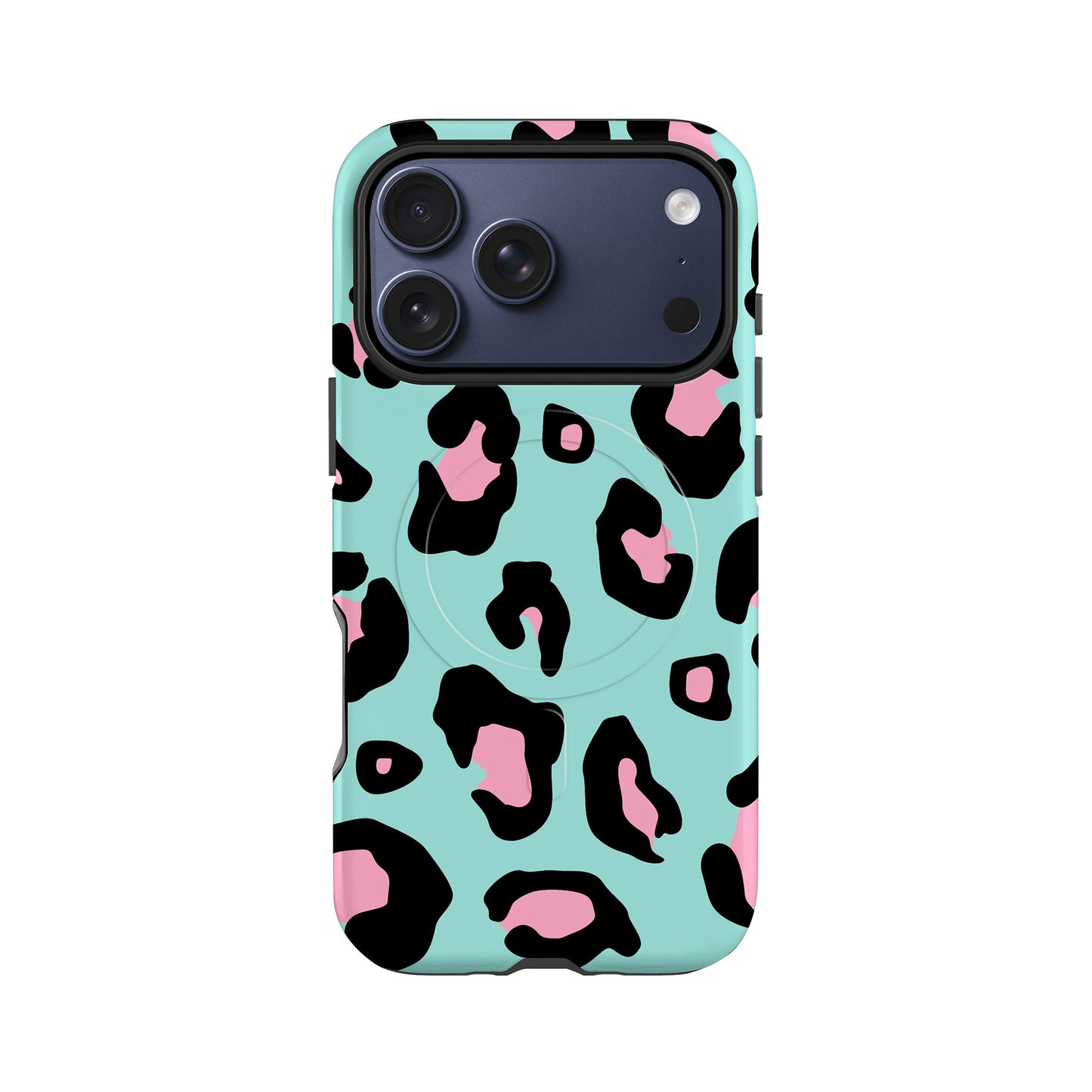 Blue Pink Ice Leopard Print Magsafe Case