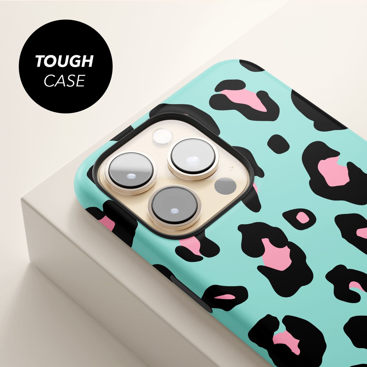 Blue Pink Leopard Print Magsafe iPhone Case Phone Case
