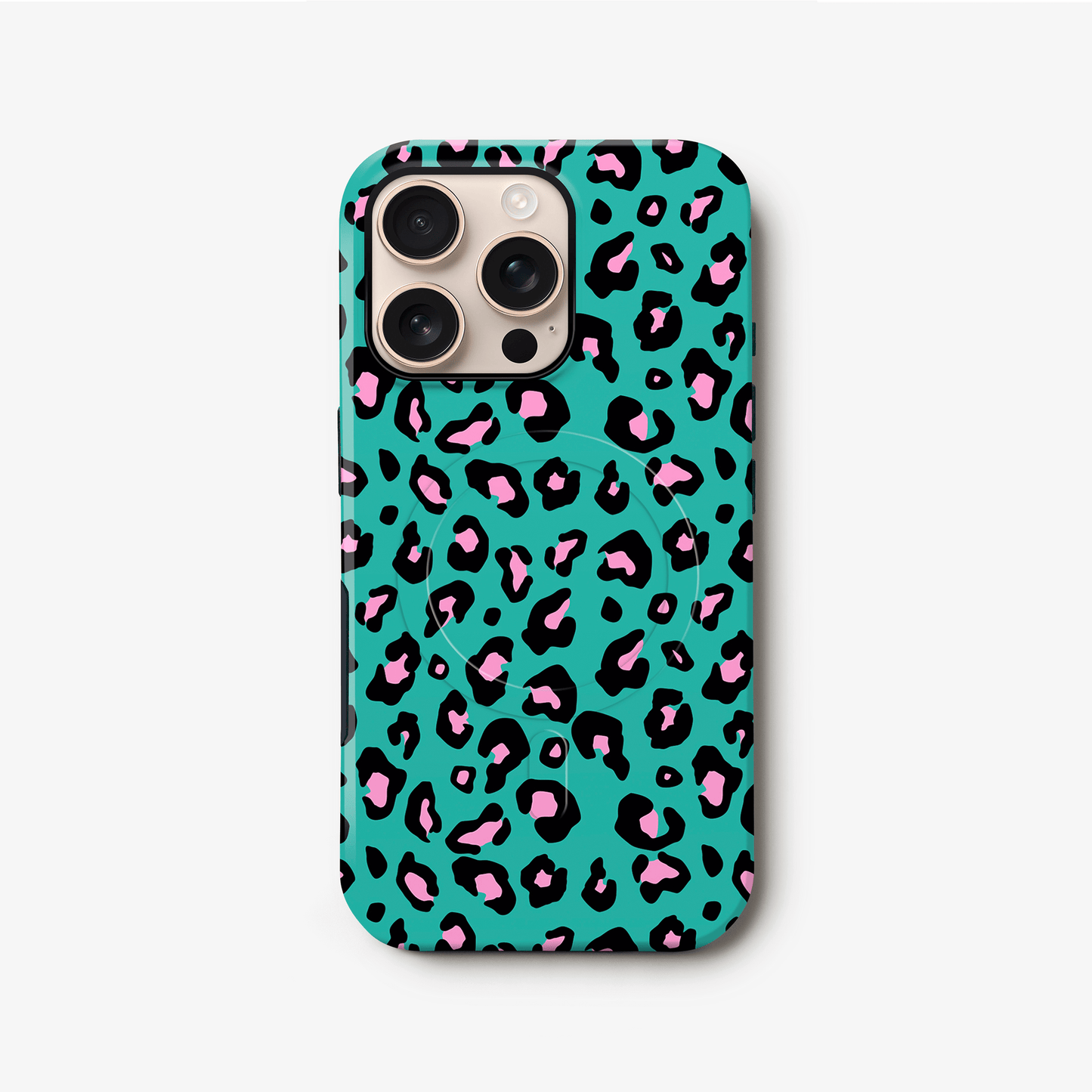 Blue Pink Micro Leopard Print Magsafe Case