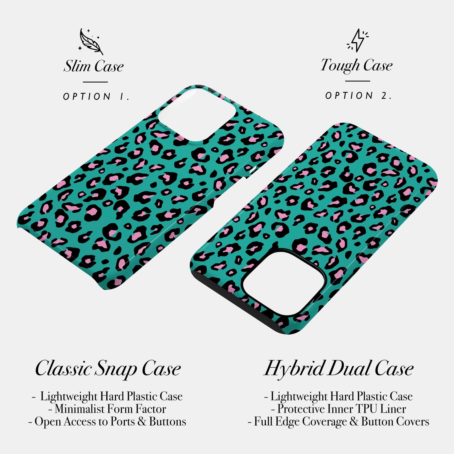 Blue and Pink Micro Leopard Print Phone Case Phone Case