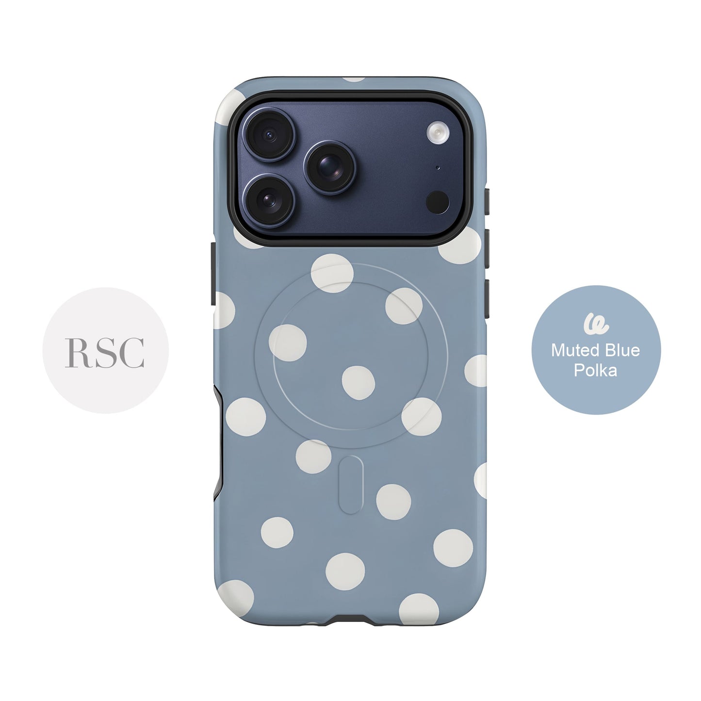 Muted Blue Polka Dot Magsafe Case