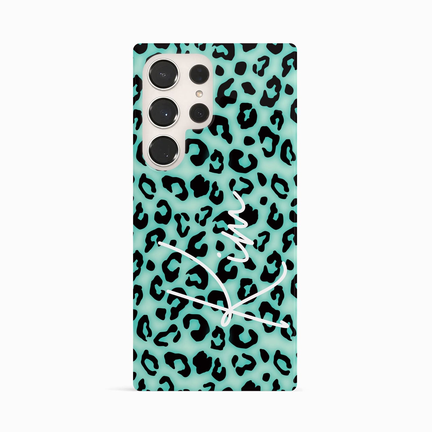 Personalised Blue Blush Leopard Print Phone Case Phone Case