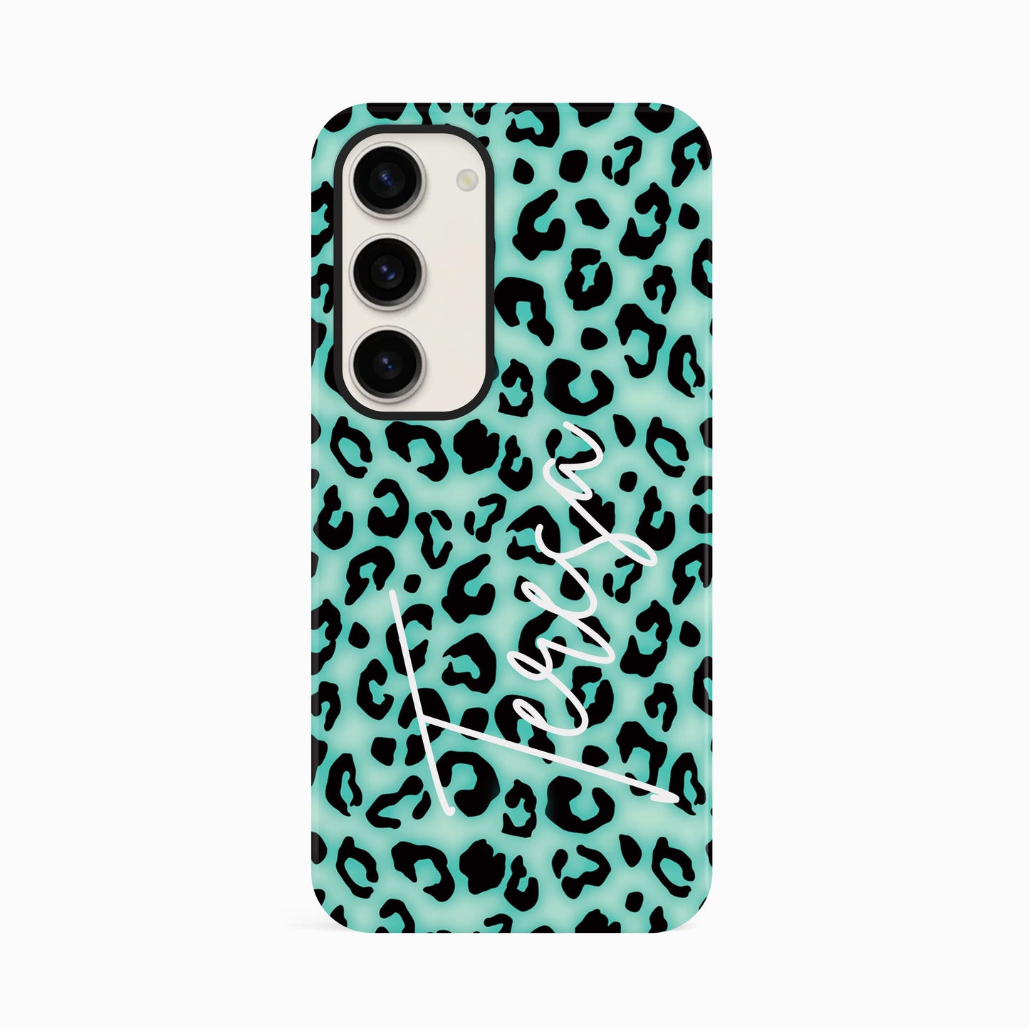 Personalised Blue Blush Leopard Print Phone Case Phone Case