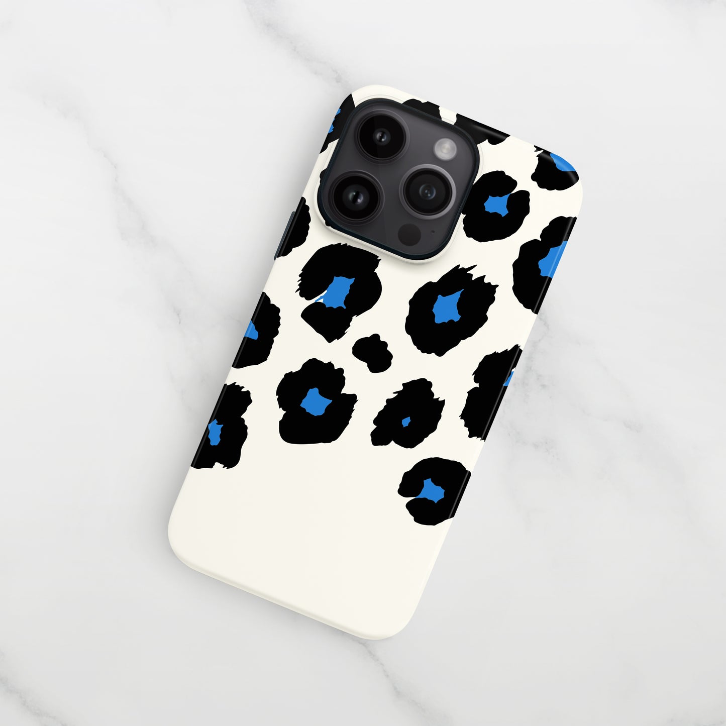 Custom Blue Leopard Spot Print Case Phone Case