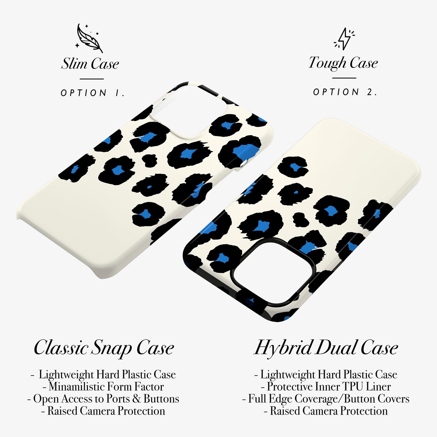 Custom Blue Leopard Spot Print Case Phone Case