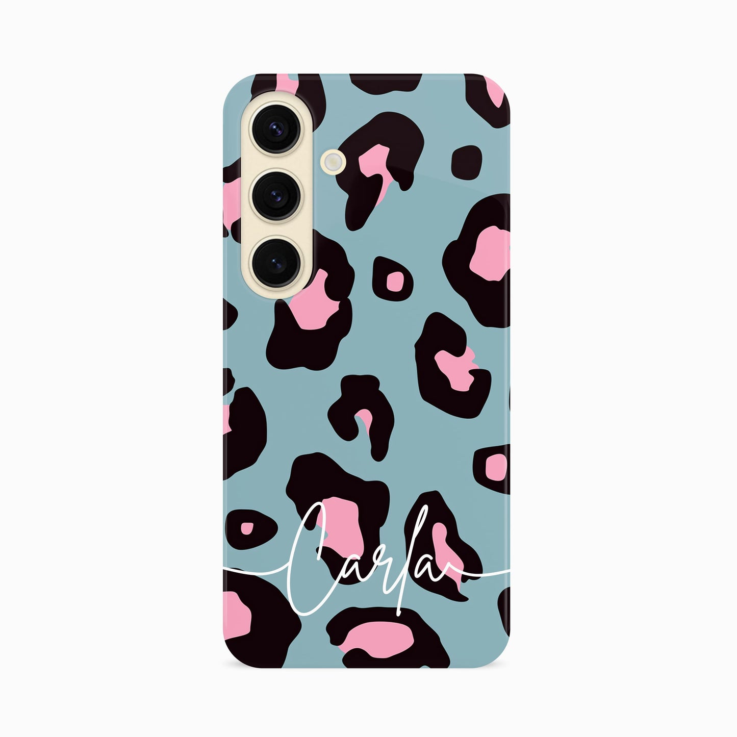 Light Blue and Pink Leopard Print Custom Phone Case Phone Case