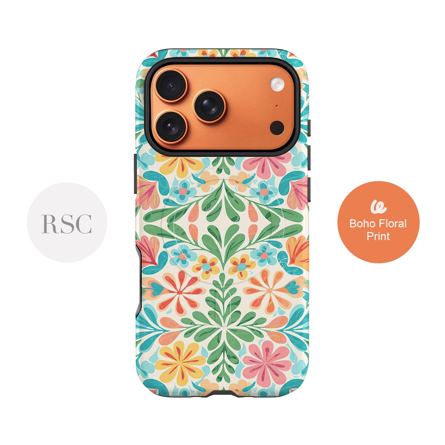 Boho Floral Pattern Magsafe Case