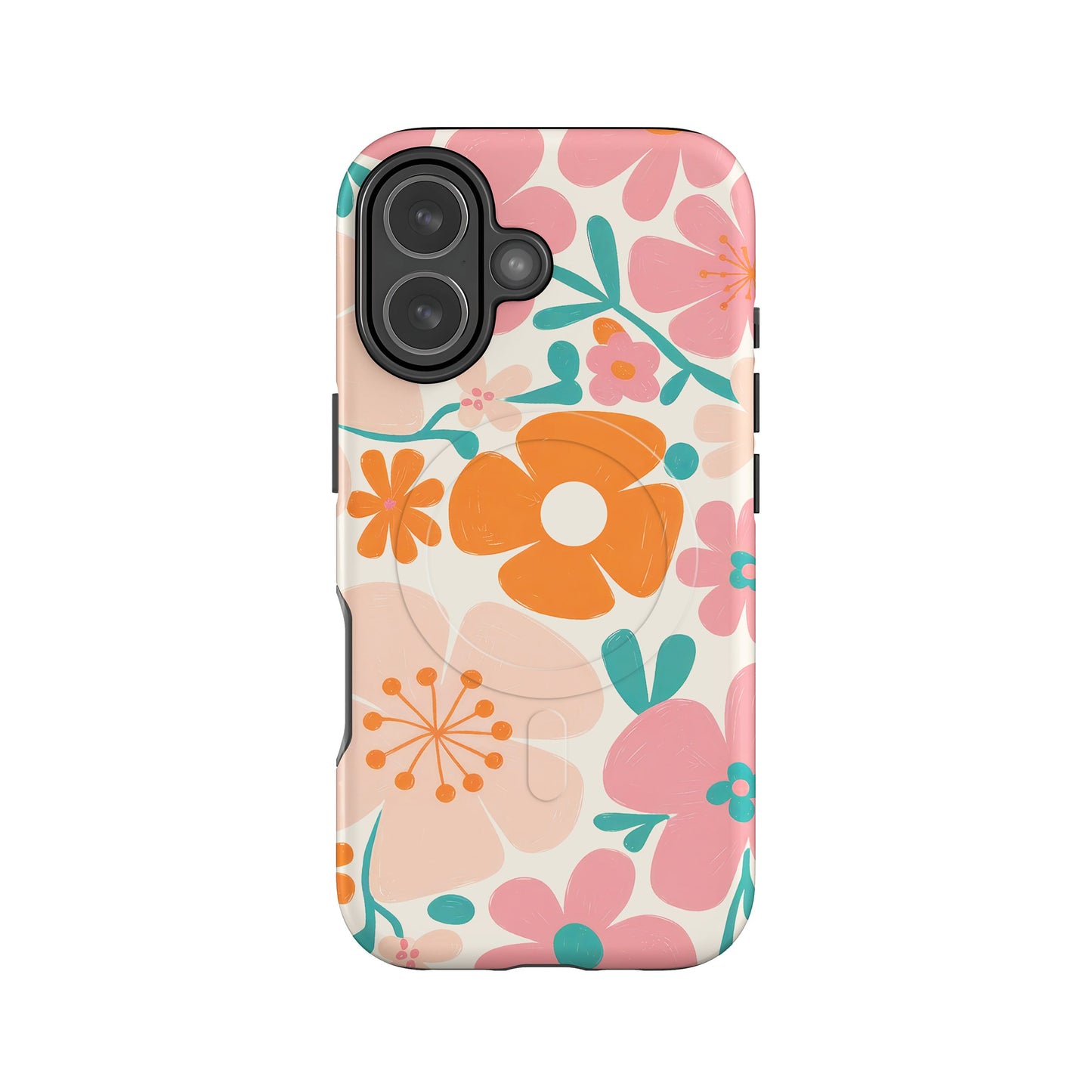 Orange Boho Floral Magsafe Case