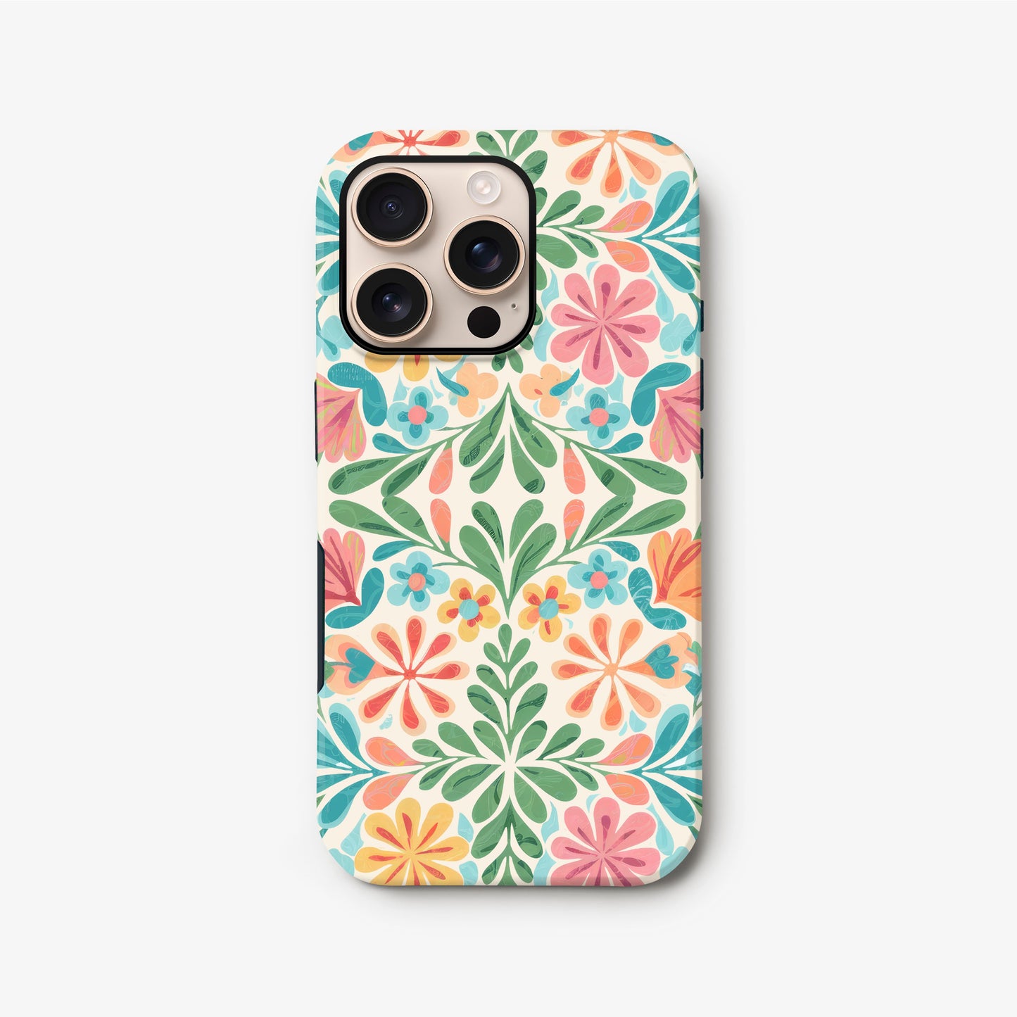 Colourful Boho Floral Print Case iPhone 16 Phone Case