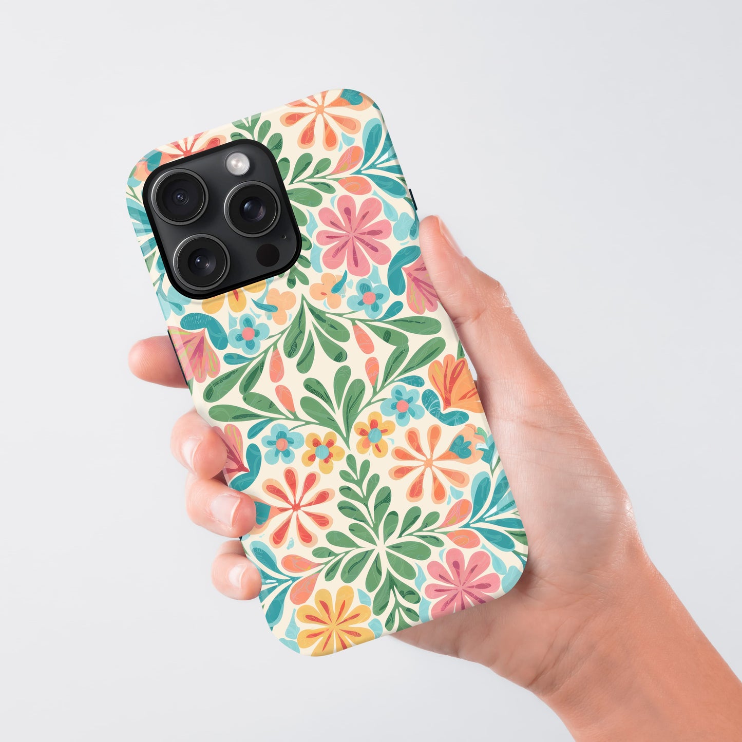 Colourful Boho Floral Print Case Phone Case