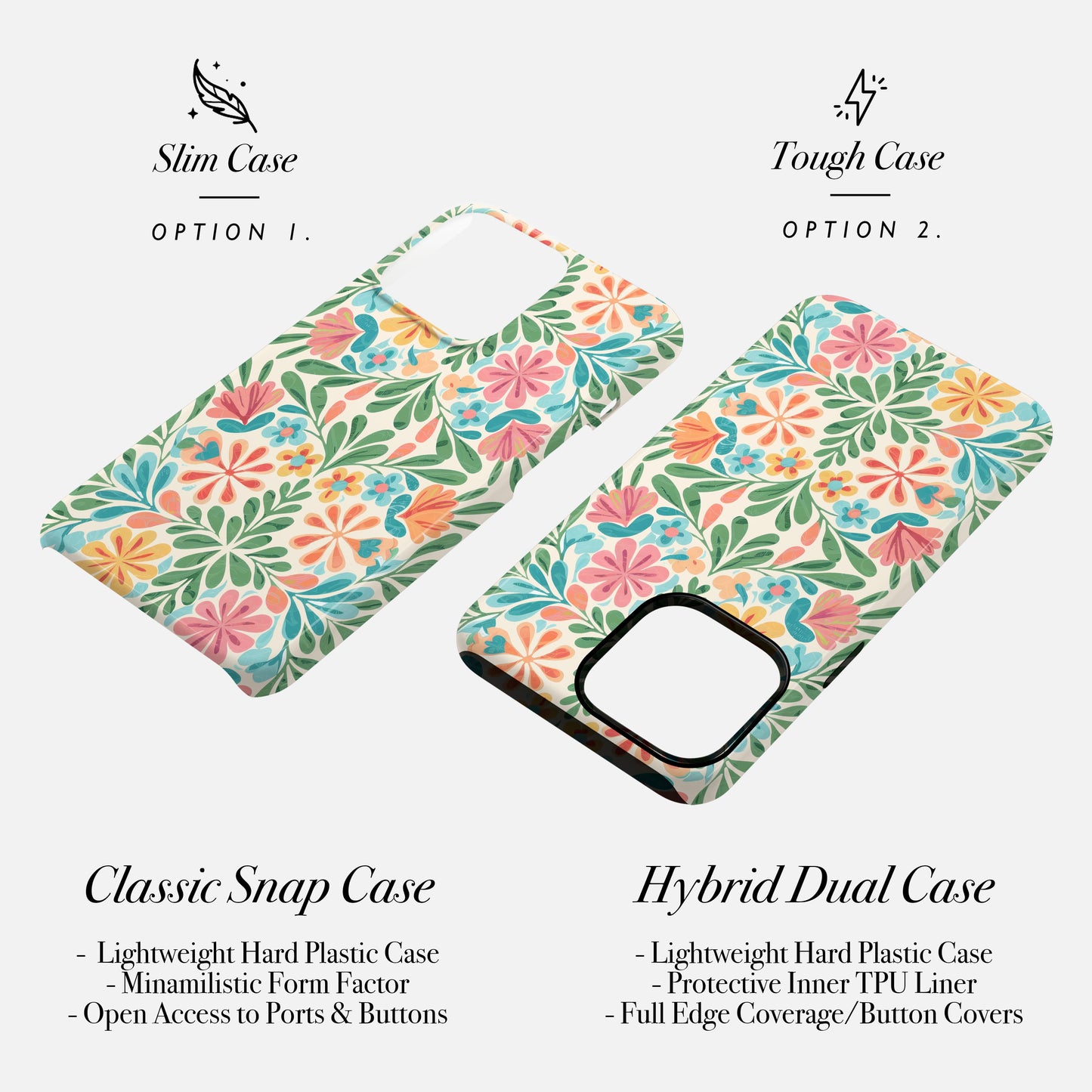Colourful Boho Floral Print Case Phone Case