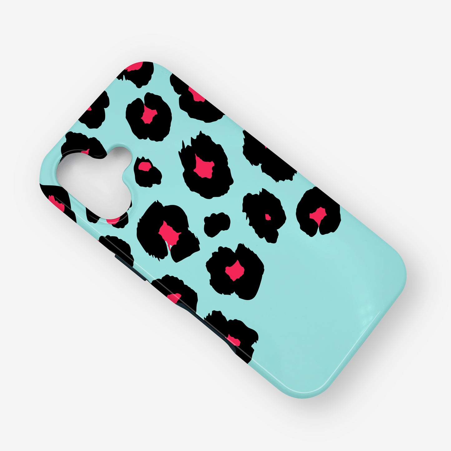 Blue & Red Custom Leopard Print Case Phone Case