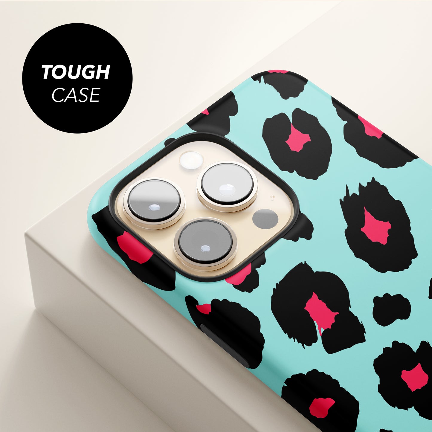 Blue & Red Custom Leopard Print Case Phone Case