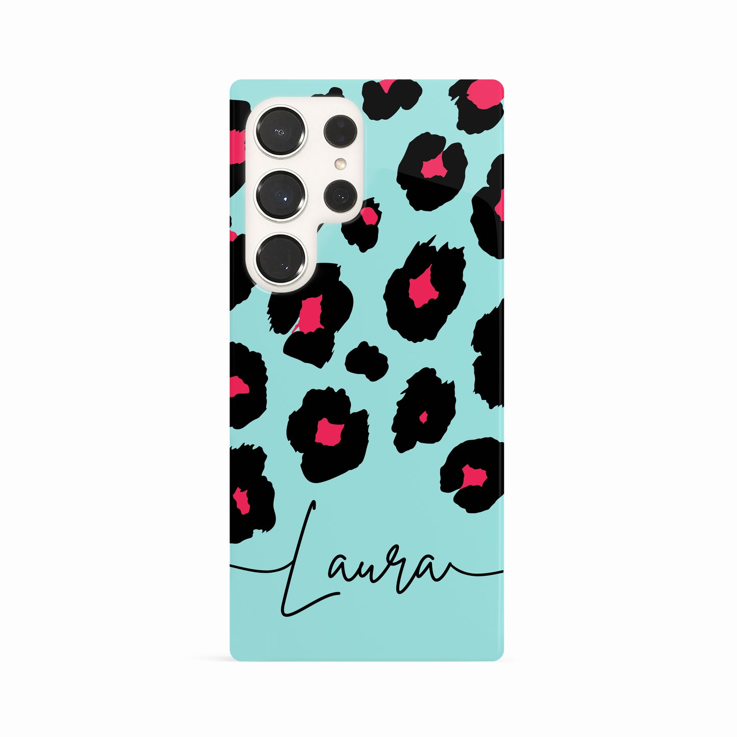 Blue & Red Custom Leopard Print Case Phone Case