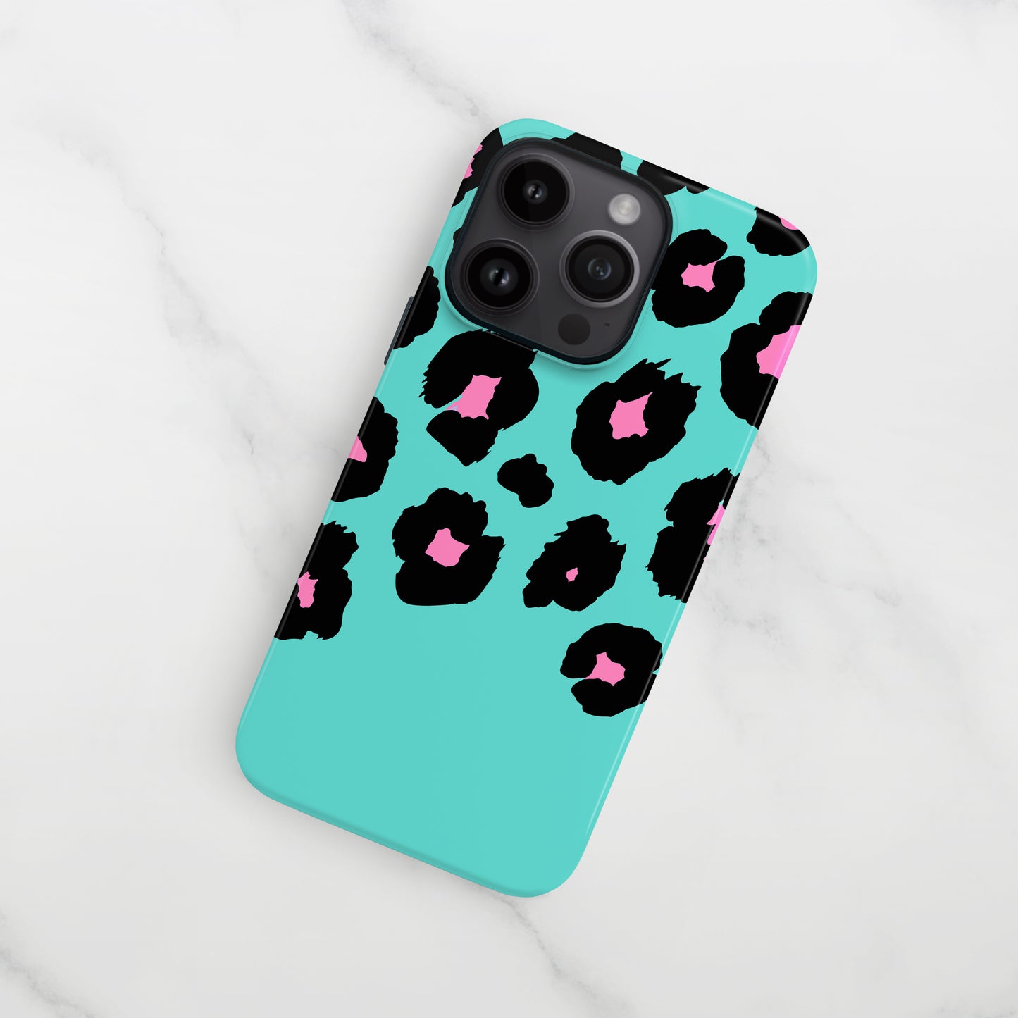 Bold Blue Pink Custom Leopard Print Case Phone Case