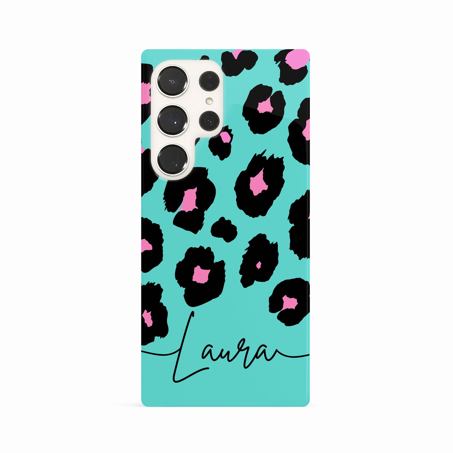 Bold Blue Pink Custom Leopard Print Case Phone Case